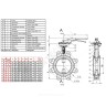 Затвор дисковый поворотный чугун VPI4649-02EP Ду 300 Ру16 с резьб проушинами с рукояткой диск нерж манжета EPDM Tecofi VPI464916-02EP0300
