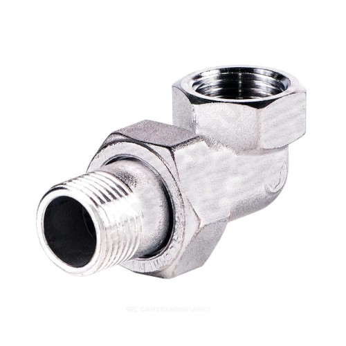 Соединитель латунь хром американка Ду 40 (1 1/2") угловой ВР/НР R19 Giacomini R19X017