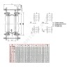 Компенсатор резиновый антивибрационный EPDM DI7251 Ду 200 Ру25 фл L=205мм Tecofi DI7251N-0200 сжатие/растяжение 20 мм/12 мм в комплекте с ограничителями хода