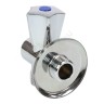 Клапан седловой латунный бытовой хром 3-ходовой 1045 G1/2"х3/4"х1/2" Ру10 НР/НР/ВР переходной маховик с отражателем Aquasfera 1045-01