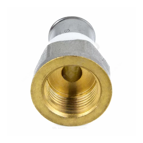 Муфта МП латунь никель пресс Дн 26х3/4" ВР ГОСТ 32415-2013 8002 Aquasfera 8002-05