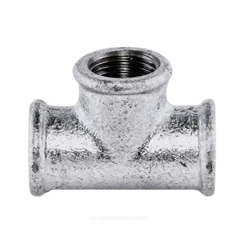 Тройник прямой чугун оц Ду 40 (1 1/2") ВР/ВР Fittex