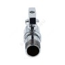 Кран шаровой латунный бытовой хром угловой 1041 G1/2"х3/4" Ру10 НР переходной бабочка без отражателя Aquasfera 1041-02