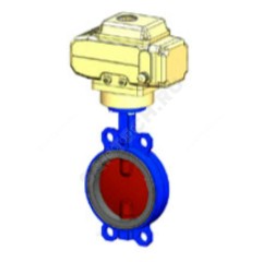 Затвор дисковый поворотный чугун VPI4449-N24EP Ду 50 Ру16 межфл с электроприводом Nutork 230В диск нерж Tecofi VPI4449-N24EP0050