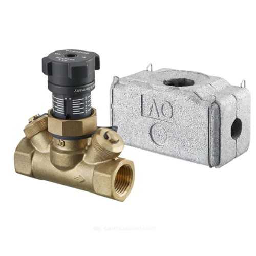 Клапан балансировочный ручной латунь Hycocon VTZ Ду 20 Rp3/4" Ру16 ВР Kvs=2.7м3/ч с измерительными ниппелями Oventrop 1061706