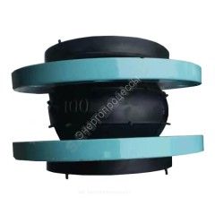 Компенсатор резиновый антивибрационный EPDM Ду 100 Ру10/16 фл с эпоксидным покрытием L=150мм сжатие/растяжение 20 мм/12 мм RMCX