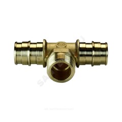 Тройник для PE-X труб радиальный латунь Дн 16х1/2"х16 НР GX153 Giacomini GX153Y033