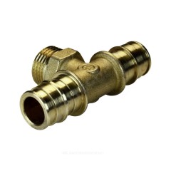 Тройник для PE-X труб радиальный латунь Дн 20х3/4"х20 НР GX153 Giacomini GX153Y044