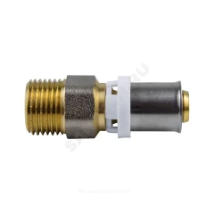 Муфта МП латунь никель пресс Дн 20х1/2" НР ГОСТ 32415-2013 8001 Aquasfera 8001-03