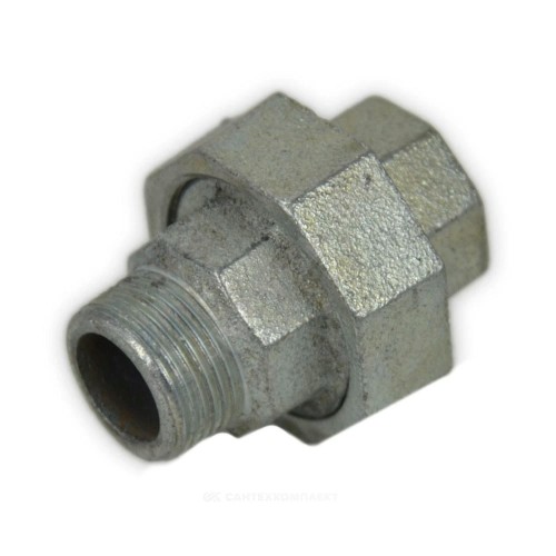 Соединитель прямой американка чугун оц Ду 20 (3/4") ВР/НР Fittex
