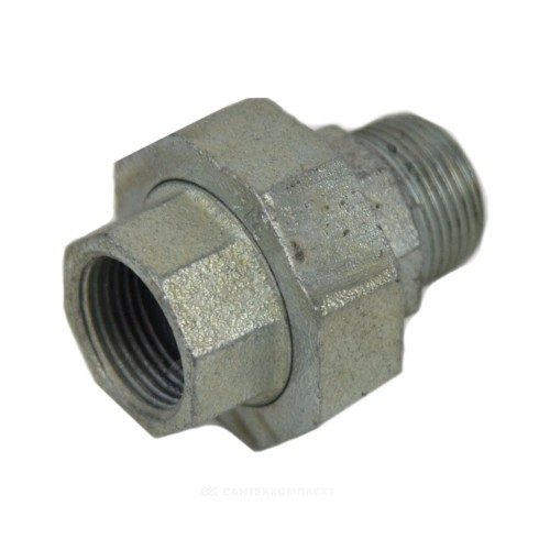 Соединитель прямой американка чугун оц Ду 20 (3/4") ВР/НР Fittex