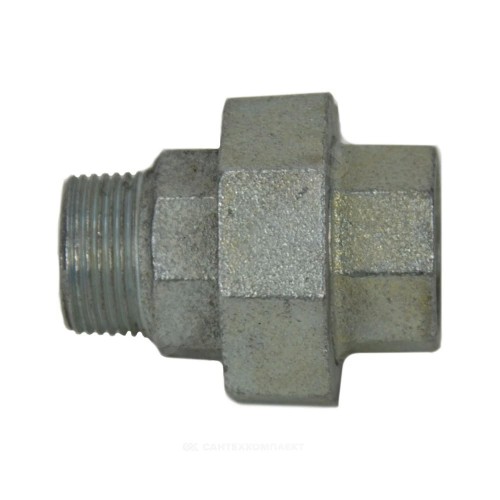 Соединитель прямой американка чугун оц Ду 20 (3/4") ВР/НР Fittex