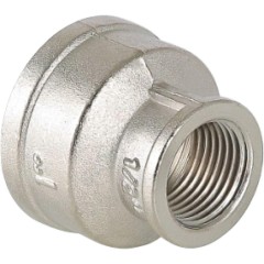 Муфта латунь никель переходная Ду 32х15 (1 1/4"х1/2") ВР/ВР VALFEX VF.240.N.114.012