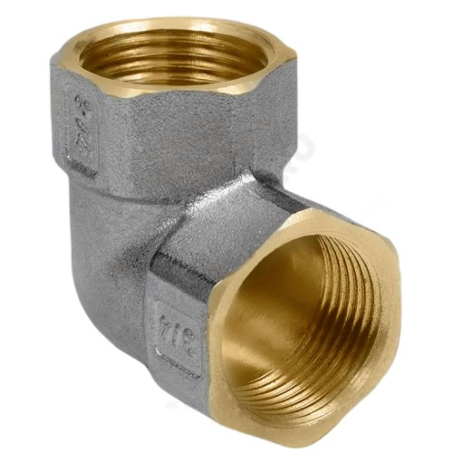 Угольник латунь никель Ду 50 (2") ВР/ВР 9001 ГОСТ 32585-2013 Aquasfera 9001-06