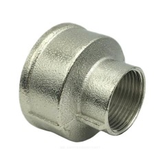 Муфта латунь никель переходная Ду 20х15 (3/4"х1/2") ВР/ВР SantechSystems