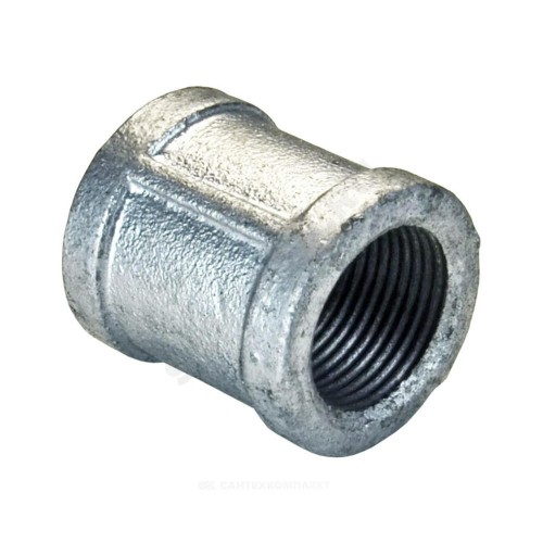 Муфта прямая чугун оц Ду 20 (3/4") ВР Fittex PLUS