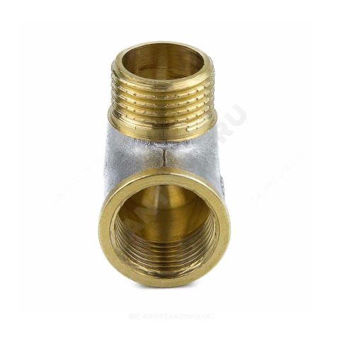 Угольник латунь никель Ду 20 (3/4") ВР/НР 9002 ГОСТ 32585-2013 Aquasfera 9002-02
