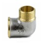 Угольник латунь никель Ду 20 (3/4") ВР/НР 9002 ГОСТ 32585-2013 Aquasfera 9002-02