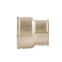 Муфта латунь никель переходная Ду 25х15 (1"х1/2") ВР/ВР VALFEX VF.240.N.100.012