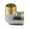 Угольник латунь никель Ду 25 (1") ВР/НР 9002 ГОСТ 32585-2013 Aquasfera 9002-03