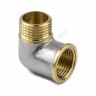 Угольник латунь никель Ду 25 (1") ВР/НР 9002 ГОСТ 32585-2013 Aquasfera 9002-03