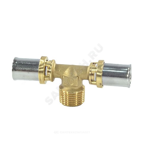Тройник МП латунь пресс Дн 20х1/2"х20 НР RM153 Giacomini RM153Y037