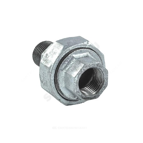 Соединитель прямой американка чугун оц Ду 25 (1") ВР/НР Fittex PLUS