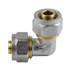 Угольник МП латунь никель обжим Дн 16х90гр ГОСТ 32415-2013 7005 Aquasfera 7005-01