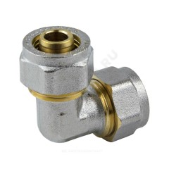 Угольник МП латунь никель обжим Дн 20х90гр ГОСТ 32415-2013 7005 Aquasfera 7005-02