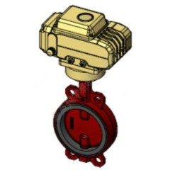 Затвор дисковый поворотный чугун VPI4448R-N24EP Ду 40 Ру16 межфл с электроприводом 230В диск чугун манжета EPDM Tecofi VPI4448R-N24EP0040