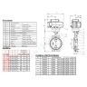 Затвор дисковый поворотный чугун VPI4448R-N24EP Ду 40 Ру16 межфл с электроприводом 230В диск чугун манжета EPDM Tecofi VPI4448R-N24EP0040