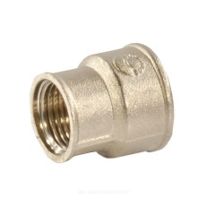 Муфта латунь никель переходная Ду 50х32 (2"х1 1/4") ВР/ВР VALFEX VF.240.N.200.114