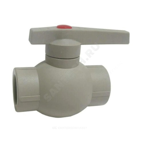 Кран шаровой PP-R серый Дн 63 внутренняя пайка OPTIMA VALFEX VALF 10145063Г