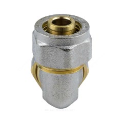 Угольник МП латунь никель обжим Дн 32х90гр ГОСТ 32415-2013 7005 Aquasfera 7005-04