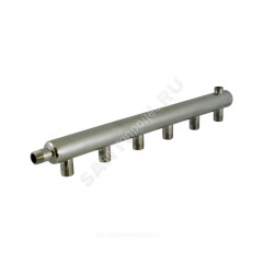Коллектор нержавеющая сталь Ду 50 1 1/4" НР на 7 вых 3/4" НР м/о 150мм Элит-Металл 9455