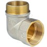 Угольник латунь никель реборда Ду 32 (1 1/4") ВР/НР 9006 ГОСТ 32585-2013 Aquasfera 9006-04