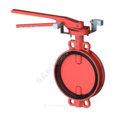 Затвор дисковый поворотный чугун VPI4448R2C-02EP Ду 40 Ру16 межфл с рукояткой диск чугун манжета EPDM с концевыми выключателями Tecofi VPI4448R2C-02EP0040