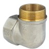 Угольник латунь никель реборда Ду 40 (1 1/2") ВР/НР 9006 ГОСТ 32585-2013 Aquasfera 9006-05