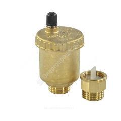 Воздухоотводчик автоматический латунь 707 Ду 15 Ру10 G1/2" НР прямой с запорным клапаном Icma 82.707.AD.05.710