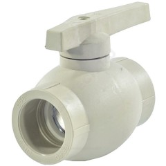 Кран шаровой PP-R серый Дн 32 внутренняя пайка VALFEX 10144032Г