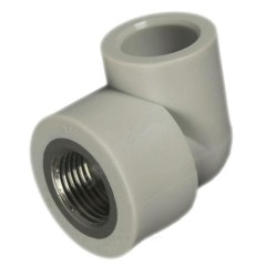 Угольник PP-R комбинированный серый Дн 25х1/2" ВР для PP-R RTP (РосТурПласт) 11040