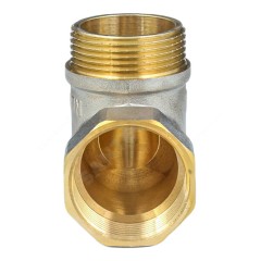 Угольник латунь никель реборда Ду 50 (2") ВР/НР 9006 ГОСТ 32585-2013 Aquasfera 9006-06