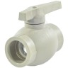 Кран шаровой PP-R серый Дн 40 внутренняя пайка VALFEX 10144040Г