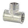 Тройник латунь никель переходной Ду 20 (3/4") ВР/НР/ВР VALFEX VF.132.N.034