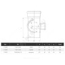 Крестовина PP-H 2-плоскостная левая и правая серая HT HTEDLR Дн 110х50х50х87гр б/нап в/к Ostendorf 115970