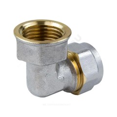 Угольник МП латунь никель обжим Дн 20х3/4"х90гр ВР ГОСТ 32415-2013 7007 Aquasfera 7007-04