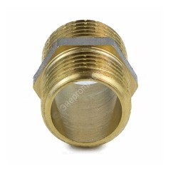 Ниппель латунь никель Ду 50 (2") НР 9022 ГОСТ 32585-2013 Aquasfera 9022-06