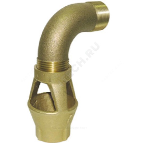Воронка латунь R141C Ду 32х32 Ру10 ВР G1 1/4"хG1 1/4" с закругленным отводом Giacomini R141CY006