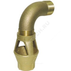 Воронка латунь R141C Ду 32х32 Ру10 ВР G1 1/4"хG1 1/4" с закругленным отводом Giacomini R141CY006