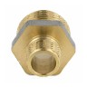 Ниппель латунь никель переходной Ду 20х15 (3/4"х1/2") НР 9023 ГОСТ 32585-2013 Aquasfera 9023-03